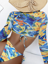 New three-piece swimsuit leopard print bikini