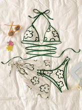 Three Pack Cute Floral Crossover Bikini & Beach Dress