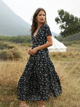 Summer Casual Vacation Women's Ruffle Floral Bohemian Dress