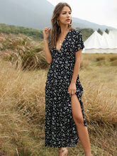 Summer Casual Vacation Women's Ruffle Floral Bohemian Dress