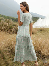 Summer Casual Vacation Women's Ruffle Floral Bohemian Dress
