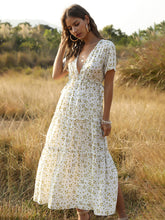 Summer Casual Vacation Women's Ruffle Floral Bohemian Dress