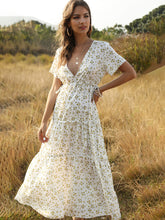 Summer Casual Vacation Women's Ruffle Floral Bohemian Dress