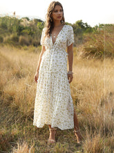 Summer Casual Vacation Women's Ruffle Floral Bohemian Dress