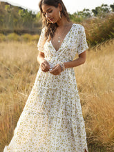 Summer Casual Vacation Women's Ruffle Floral Bohemian Dress