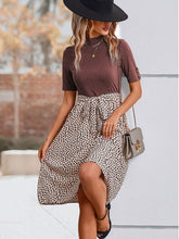 New Ladies Half High Neck Leopard Print Dress