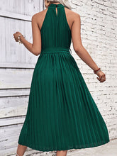 Summer new fashion solid color halter neck dress minimalist style