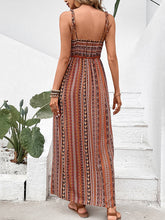 Bohemian Summer Striped Backless Sling Dress Maxi Dress Women