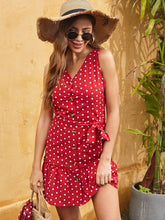 New fashion sleeveless dress polka dot sundress