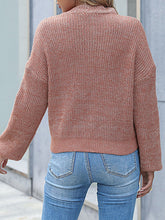 Women's knitted short solid color lapel sweater