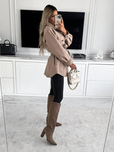 Women's strappy solid color woolen jacket
