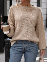 women's cable solid color pullover sweater