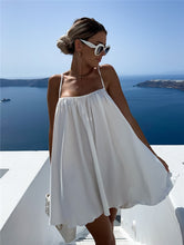 Women's Solid Color Round Neck Sleeveless Loose Sling Dress
