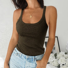 Solid color all-match vest sexy round neck bottoming inside and outside top T-shirt women's clothing